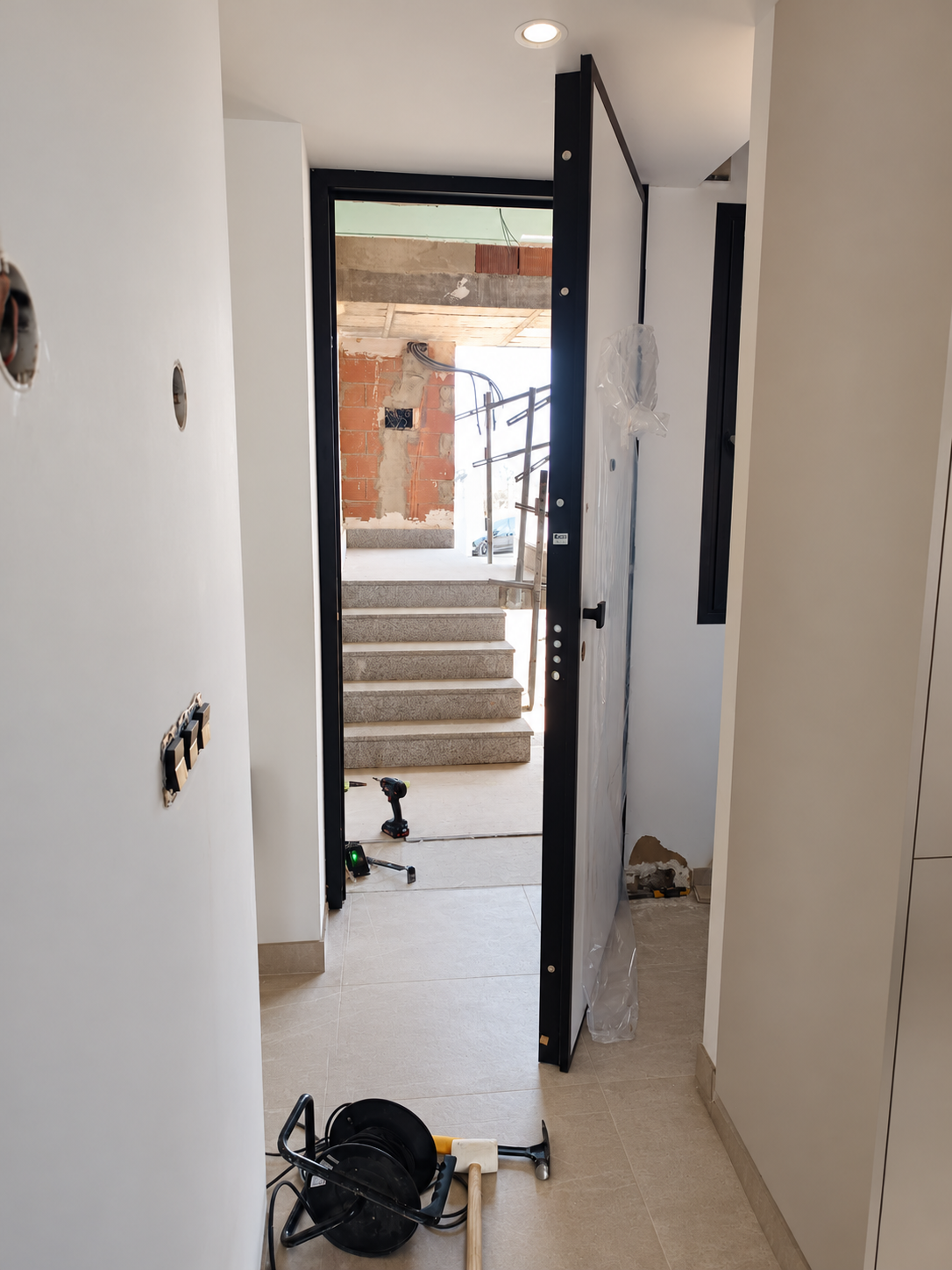 Detalle de las puertas interiores en la promoción